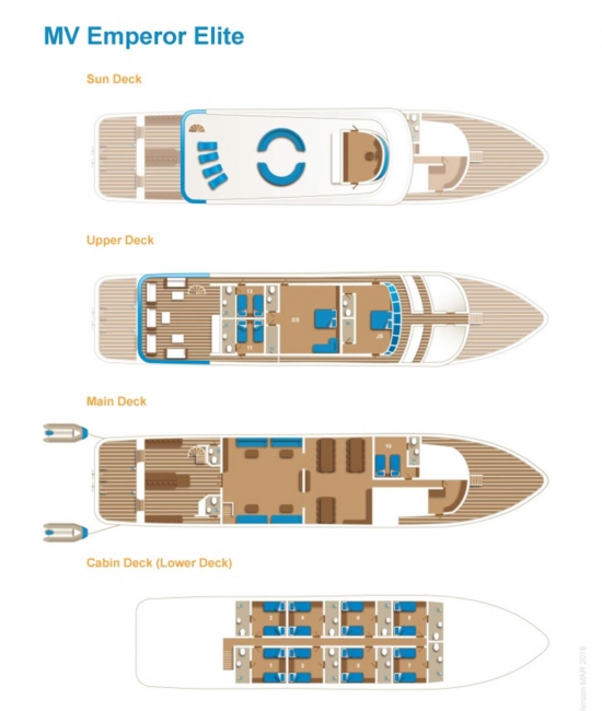 Emperor Elite Red Sea liveaboard deck plan