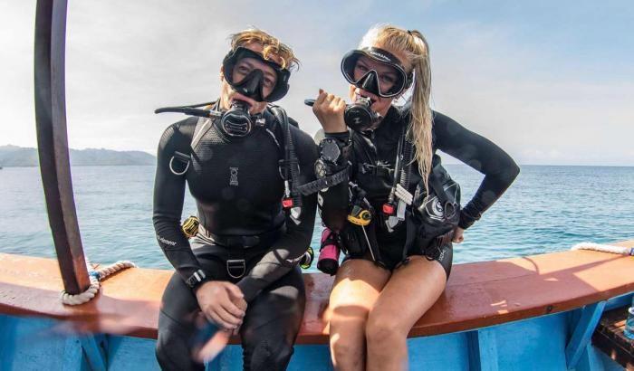 unguided diving buddies