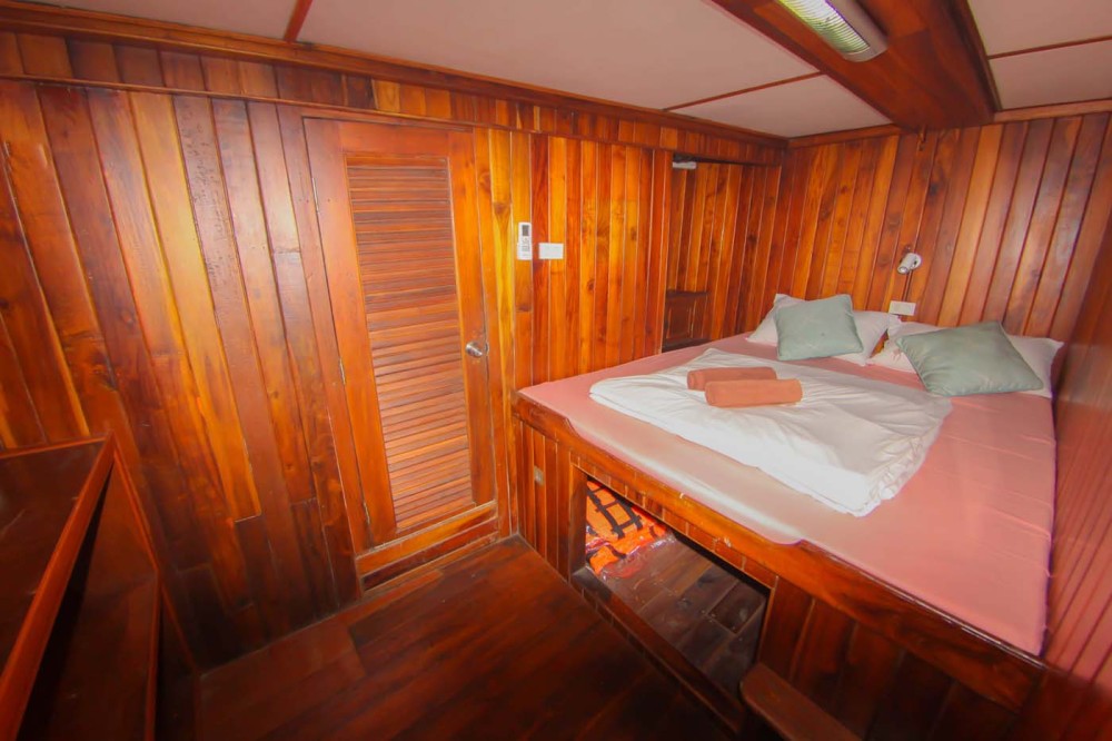 double bed guest cabin